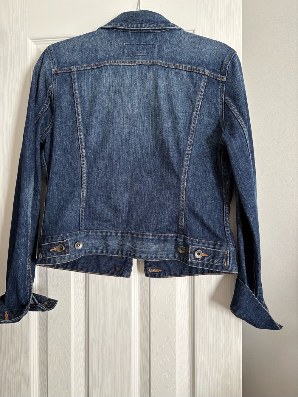 Lucky Brand Indigo Jean Jacket with Gold Clover Logo - Picture 2 of 3